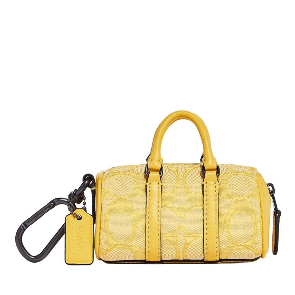 Coach Micro Venturer Key Fob In Signature Jacquard